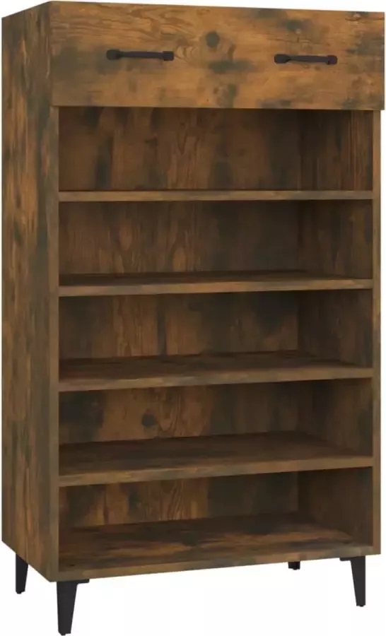 Modern life ModernLife' Schoenenkast 60x35x105 cm bewerkt hout gerookt eikenkleurig