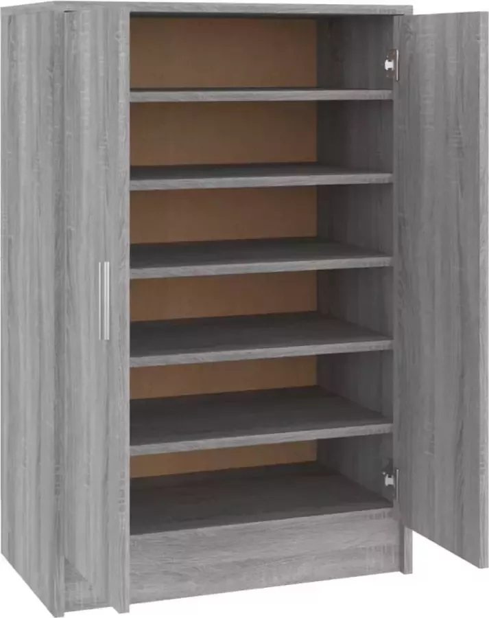 Modern life ModernLife' Schoenenkast 60x35x92 cm bewerkt hout grijs sonoma eikenkleurig