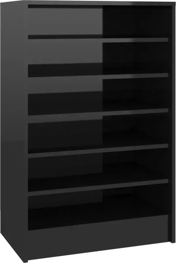 Modern life ModernLife' Schoenenkast 60x35x92 cm spaanplaat hoogglans zwart