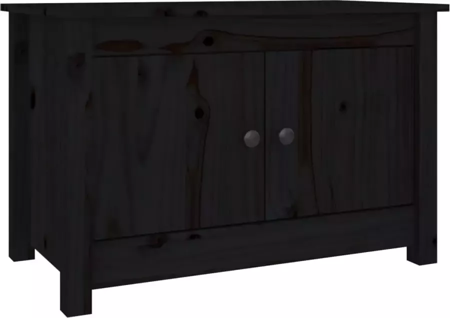 Modern life ModernLife' Schoenenkast 70x38x45 5 cm massief grenenhout zwart