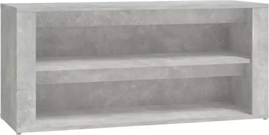 LuxerLiving LuxeLivin' Schoenenrek 100x35x45 cm bewerkt hout betongrijs
