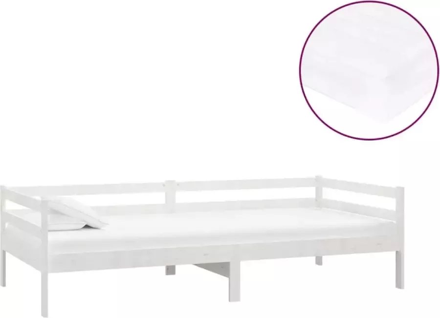 Modern life ModernLife' Slaapbank met matras massief grenenhout wit 90x200 cm
