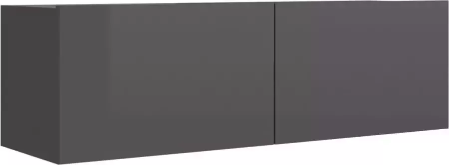 Modern life ModernLife' Tv-meubel 100x30x30 cm bewerkt hout hoogglans grijs