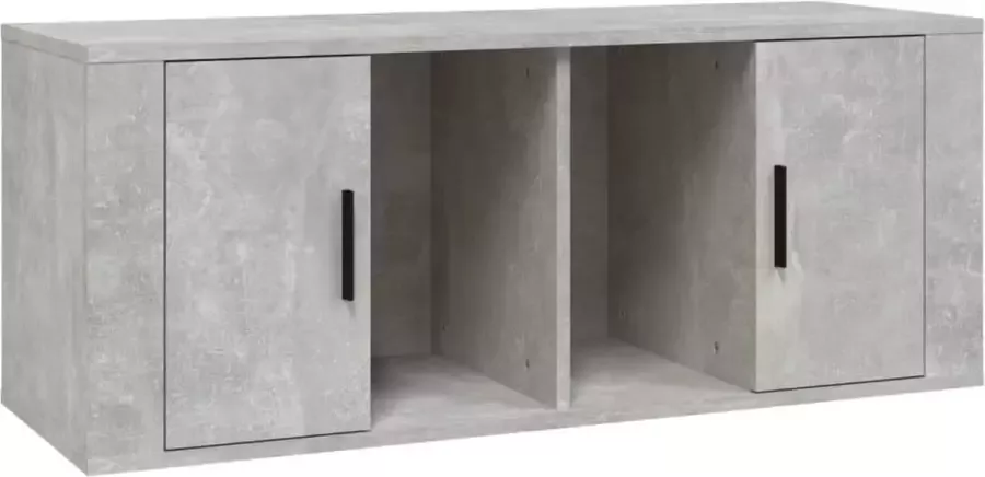 Modern life ModernLife' Tv-meubel 100x35x40 cm bewerkt hout betongrijs