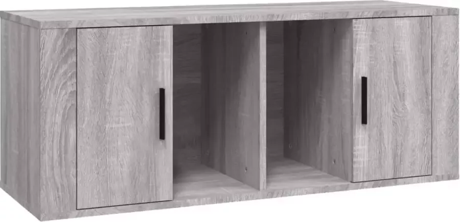 Modern life ModernLife' Tv-meubel 100x35x40 cm bewerkt hout grijs sonoma eikenkleurig