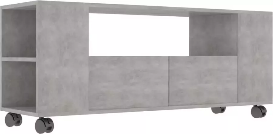 Modern life ModernLife' Tv-meubel 120x35x48 cm bewerkt hout betongrijs