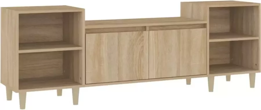 Modern life ModernLife' Tv-meubel 160x35x55 cm bewerkt hout sonoma eikenkleurig