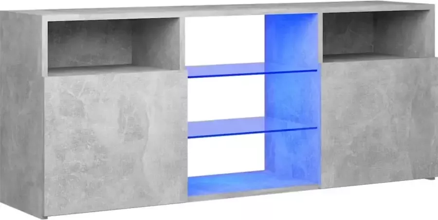Modern life ModernLife' Tv-meubel met LED-verlichting 120x30x50 cm betongrijs