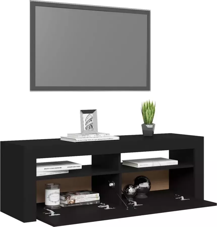 Prolenta Premium INFIORI Tv-meubel met LED-verlichting 120x35x40 cm zwart - Foto 3