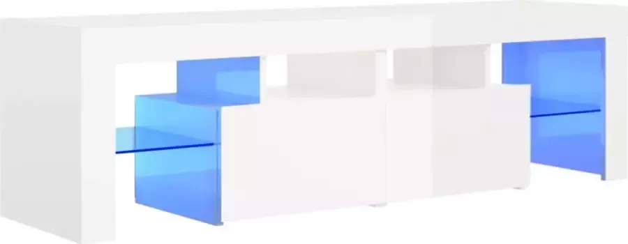 Prolenta Premium INFIORI Tv-meubel met LED-verlichting 140x36 5x40 cm hoogglans wit