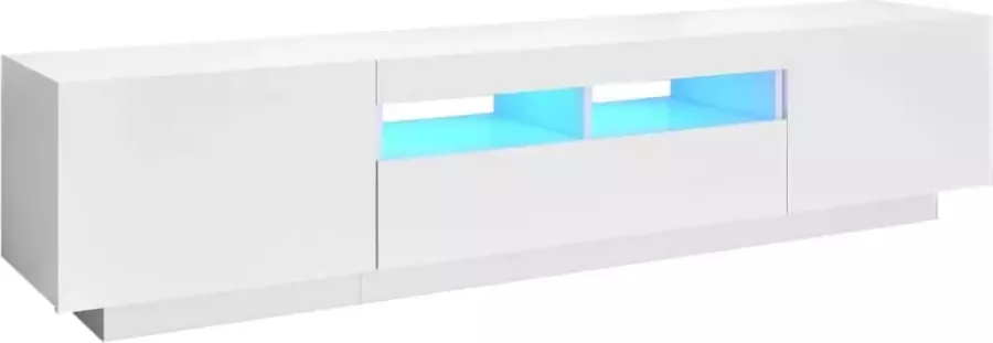 Modern life ModernLife' Tv-meubel met LED-verlichting 180x35x40 cm wit