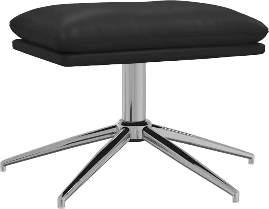 LuxerLiving LuxeLivin' Voetenbank 45x29 5x39 cm glanzend kunstleer zwart