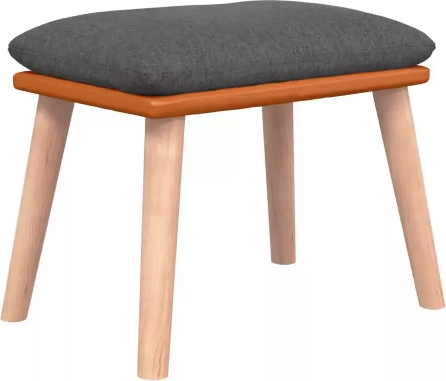 Modern life ModernLife' Voetenbank 45x29 5x39 cm stof en kunstleer donkergrijs