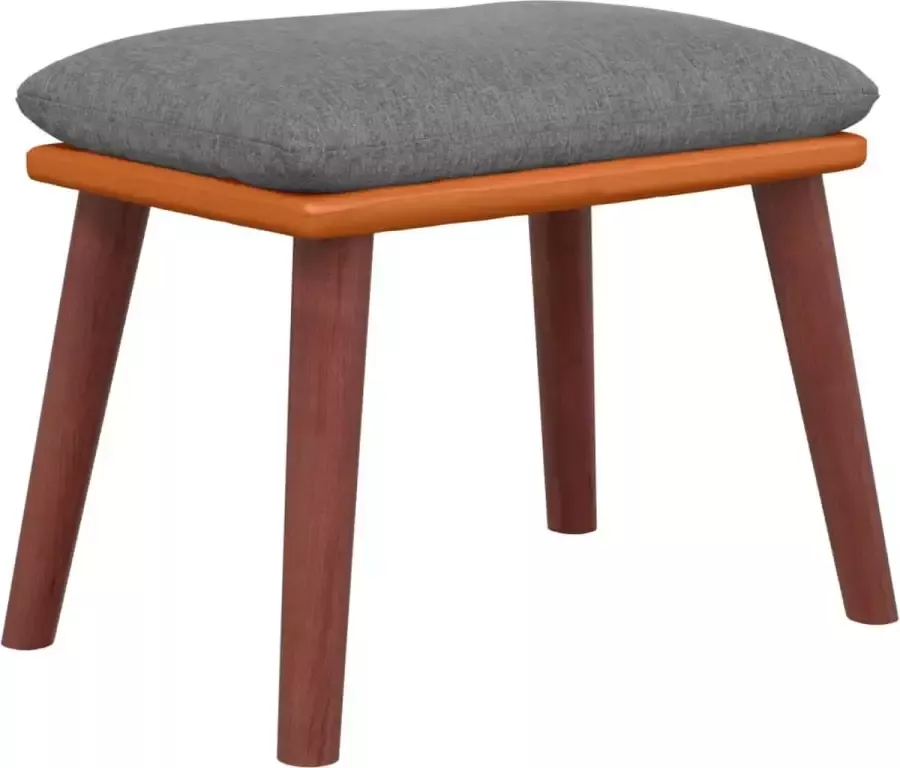 Modern life ModernLife' Voetenbank 45x29 5x39 cm stof en kunstleer lichtgrijs