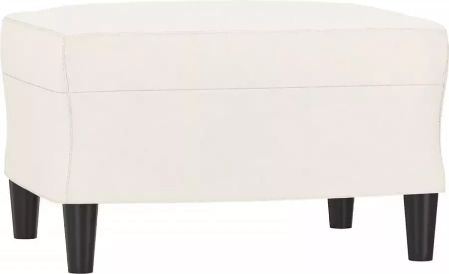 LuxerLiving LuxeLivin' Voetenbank 60x50x41 cm kunstleer crèmekleurig