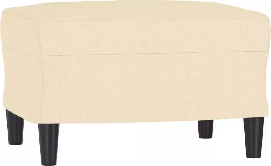 Modern life ModernLife' Voetenbank 60x50x41 cm stof crèmekleurig