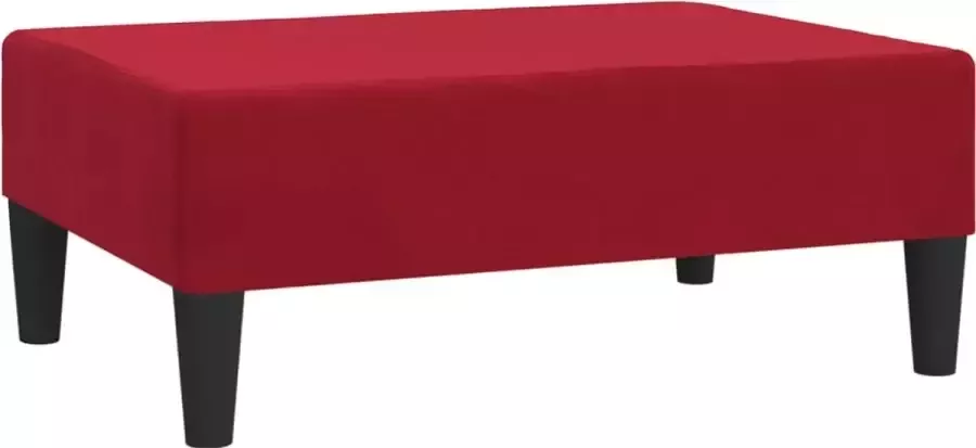 Modern life ModernLife' Voetenbank 78x56x32 cm fluweel wijnrood