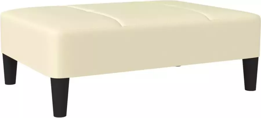 Modern life ModernLife' Voetenbank 78x56x32 cm kunstleer crèmekleurig