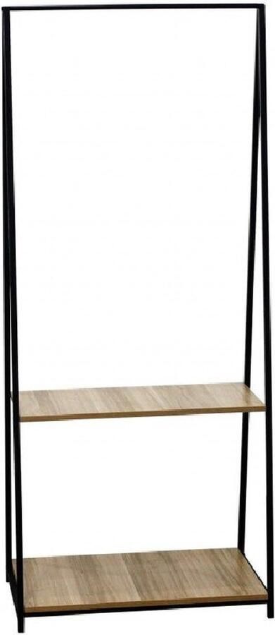 Luxiqo Industriële Staande Kapstok – Garderoberek – Kapstok Staand – Kledingrek – Kledingstandaard – Zwart – Hout – 150 x 64 x 40 cm