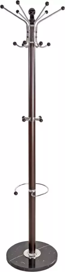 Luxiqo Multifunctionele Kapstok Staande Kapstok Industriële Kapstok met Planken Hout Zwart