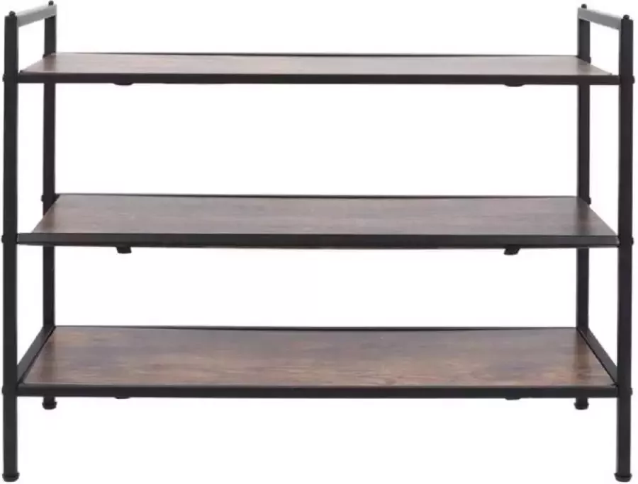 Luxiqo Schoenenkast Stellingkast Schoenen Opbergkast Schoenenrek 79 x 30 x 59 5cm Hout Zwart