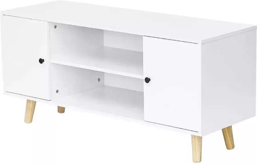 Luxiqo TV Meubel Modern TV Meubel Wit TV Meubel Modern 2 Deuren Opbergkast 116 x 39.5 x 53.5 cm Wit