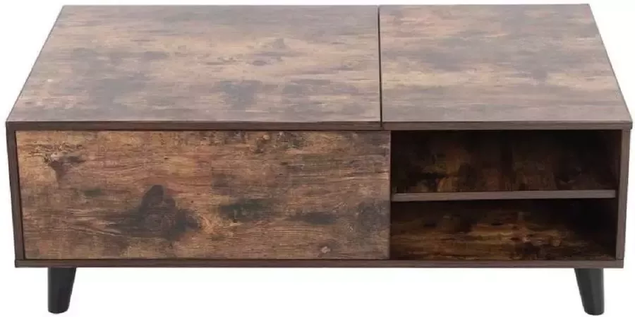Luxiqo Vintage Salontafel Vintage Hout Salontafel Vintage Koffietafel Salontafel Hout Salontafel Rechthoek 100x60x36cm