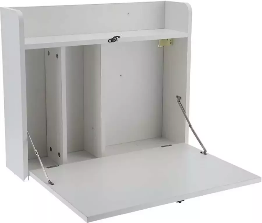 Luxiqo Wandtafel Inklapbaar Bureau Wandbureau Klaptafel Schrijftafel Inklapbaar Bureau Wandmontage Wit