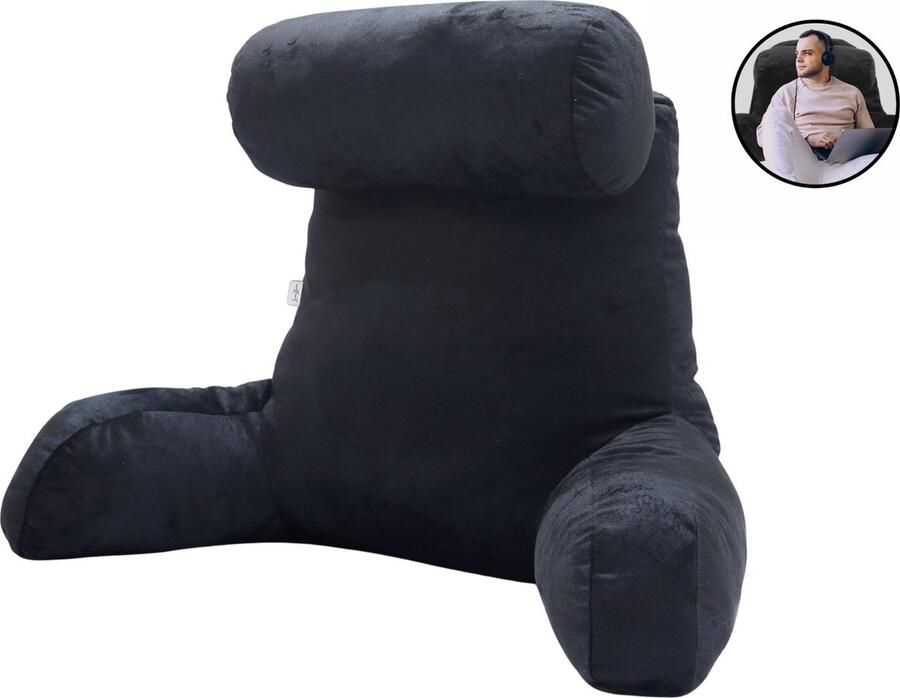 Luxor Home Leeskussen Bookseat Leeskussen Voor In Bed Leeskussen Voor Boeken Kinderleeskussen Zwart