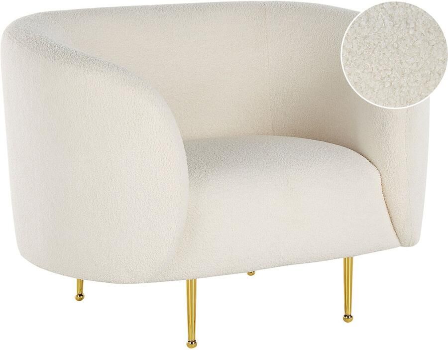 LUXSIT Beliani LOEN Fauteuil Wit Kunststof