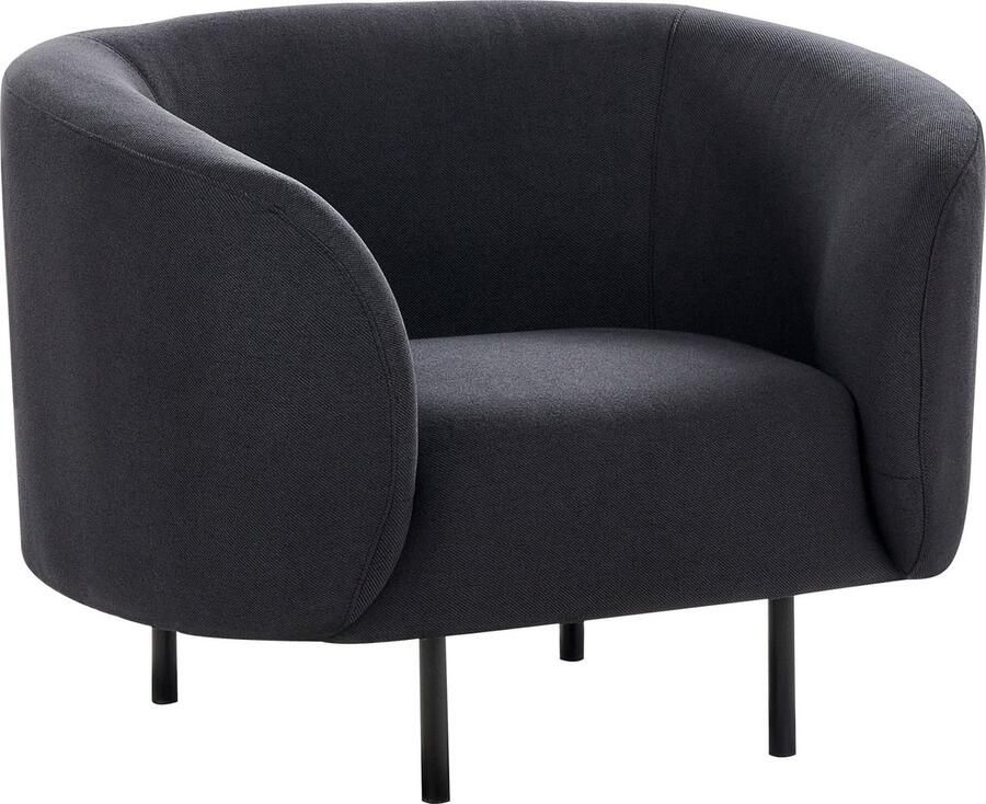 LUXSIT BELIANI LOEN Fauteuil Zwart Polyester
