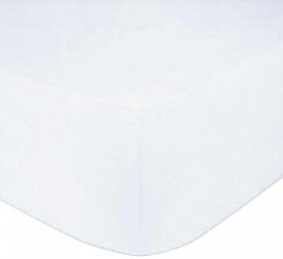 Luxury dreams Hoeslaken Jersey Extra stretch- eenpersoons- geschikt voor boxspring- 80x200+30 CM Wit