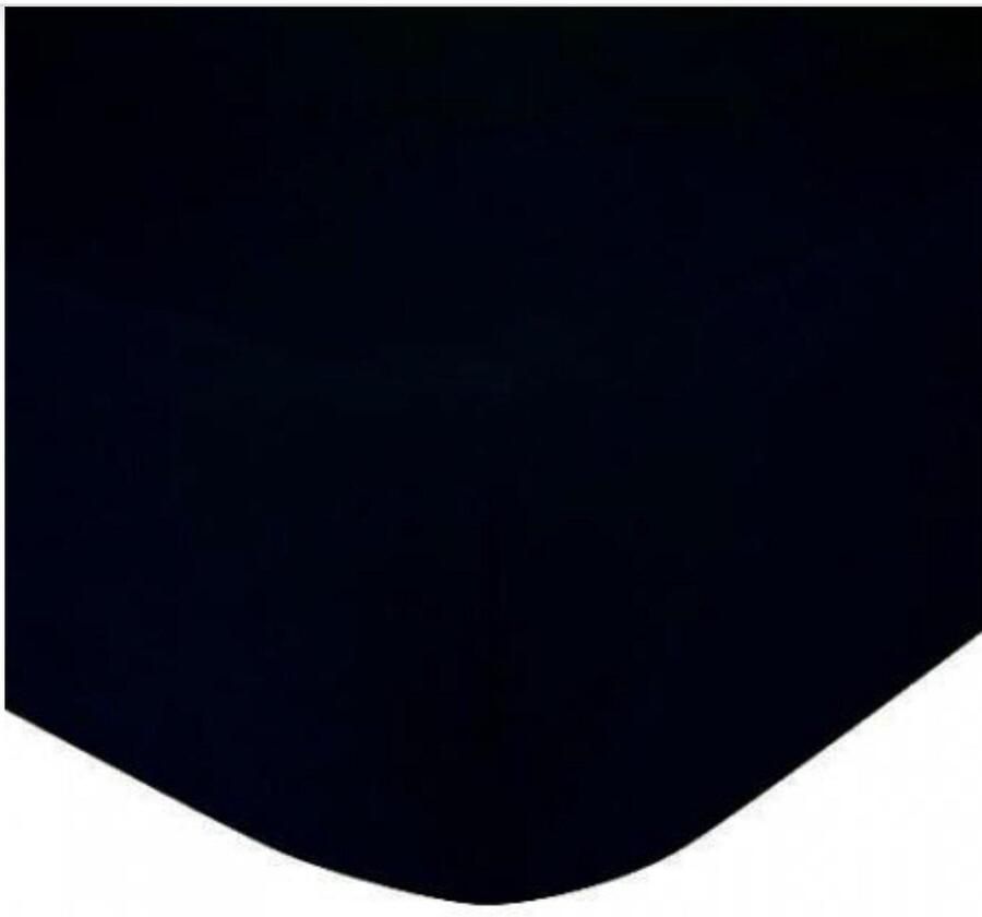 Luxury dreams Hoeslaken Jersey Extra stretch- eenpersoons- geschikt voor boxspring- eenpersoons 80x200+30 CM Zwart