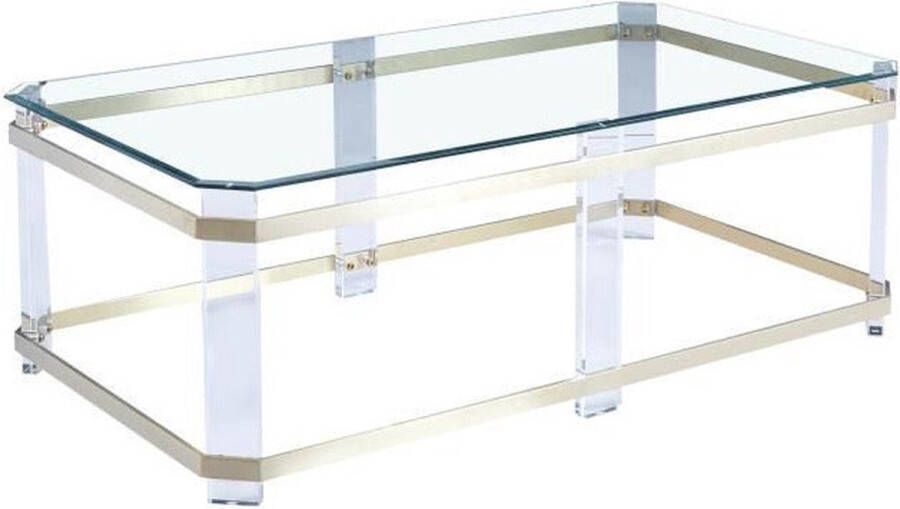 luxury living Linne Salontafel Clear Brush Gold 130CM