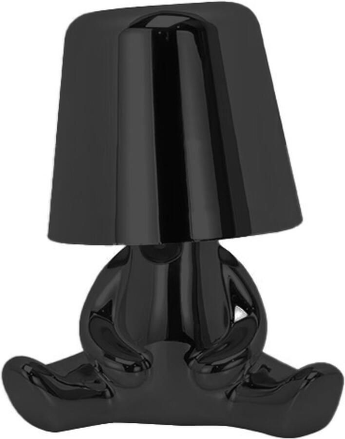 LUXUS Bins Brother Tafellamp Zwart Mr When Gouden mannetje Design Decoratieve accessoire Decoratie woonkamer Decoratie slaapkamer Decoratie voor op tafel Decoratieve tafellamp Woonaccessoire