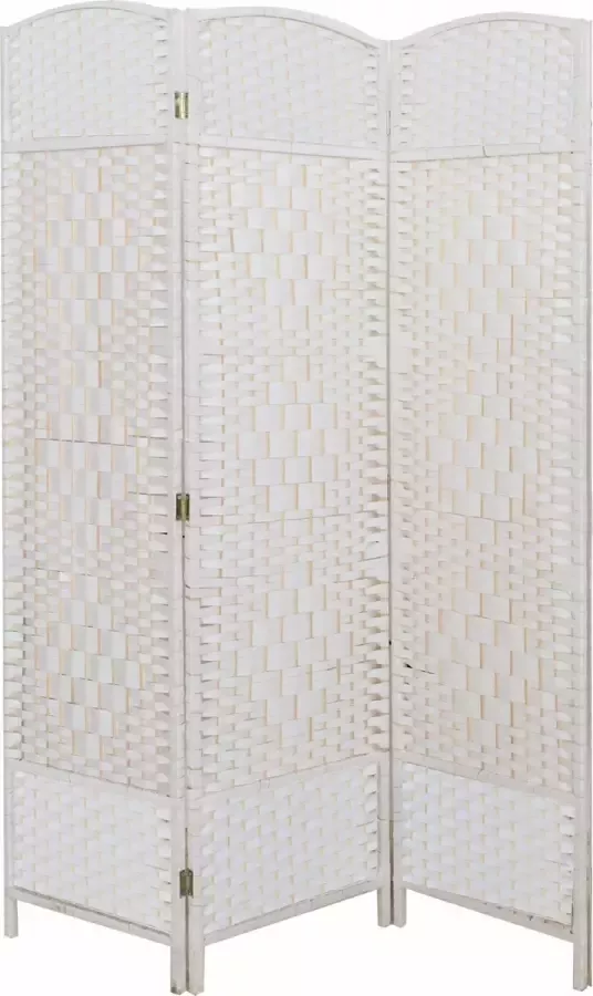 LW collection Kamerscherm Wit kamerschermen 3 panelen scheidingswand 170x120cm paravent kant en klaar