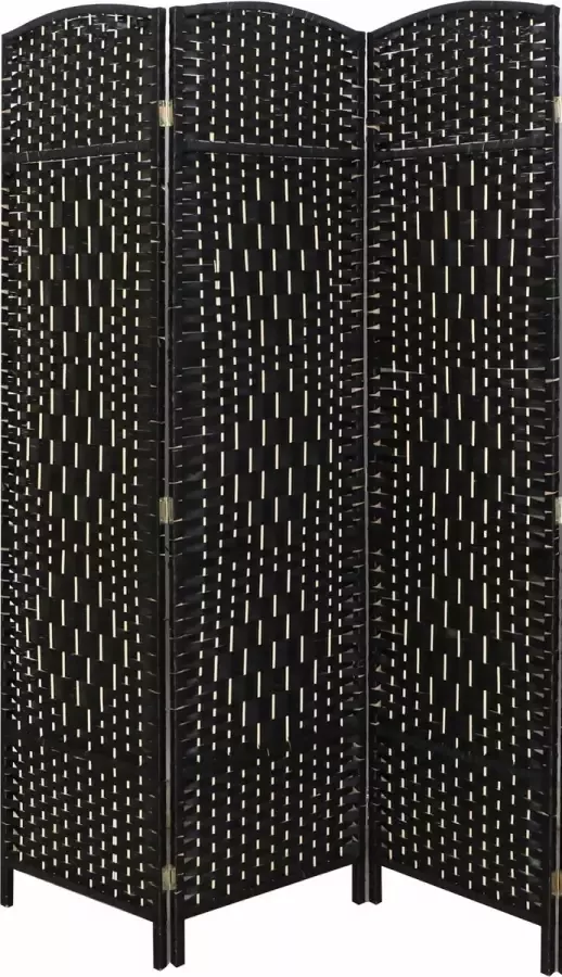 LW collection kamerscherm zwart kamerschermen 3 panelen scheidingswand 170x120cm paravent kant en klaar