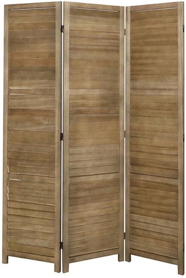 LW collection Kamerscherm 3 panelen bruin hout 170x120CM scheidsmuur scheidingswand