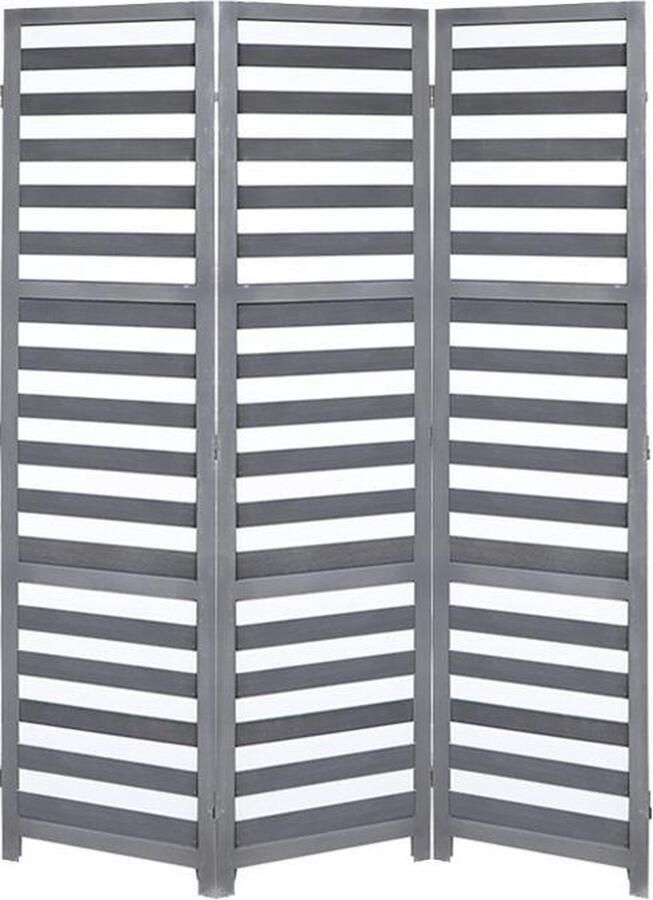 LW collection Kamerscherm Hout grijs wit kamerschermen hout 3 panelen scheidingswand grijs 170x120cm inklapbare Paravent kant en klaar