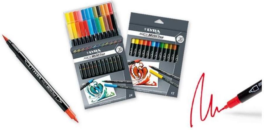 Lyra Aqua Brush Duo viltstift 12 stuk(s)