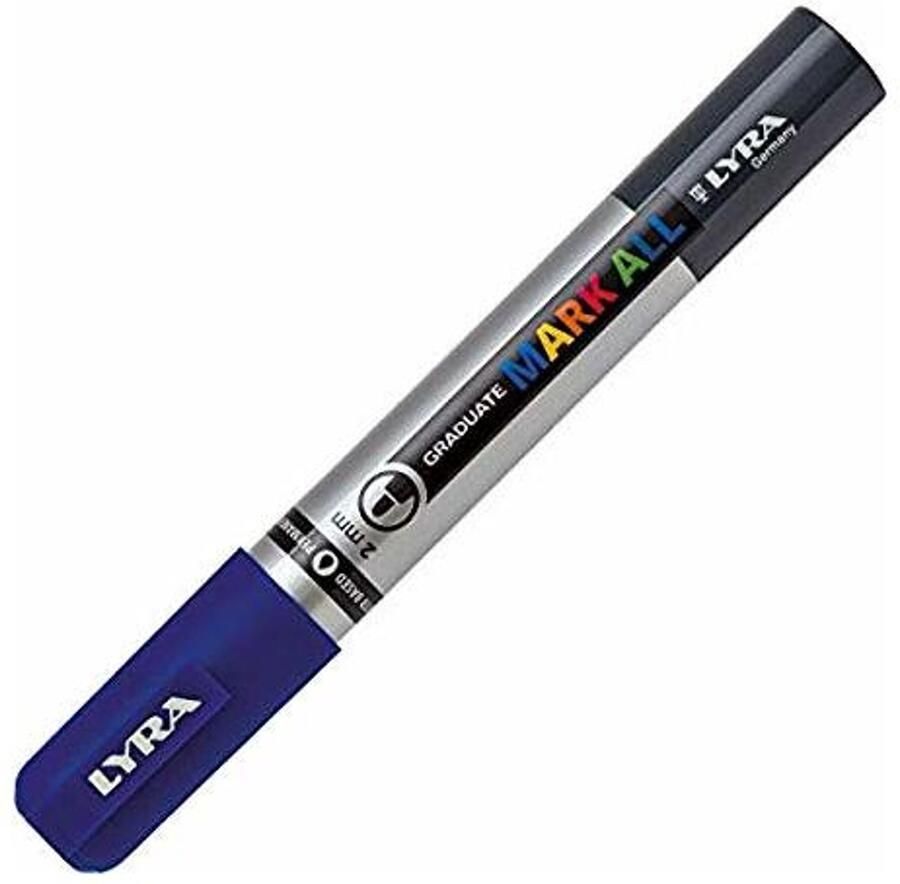 Lyra Graduate Mark All permanente marker Kogelpunt Blauw 6 stuk(s)