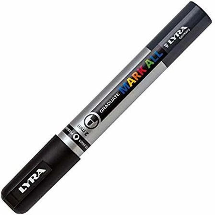 Lyra Graduate Mark All permanente marker Kogelpunt Zwart 6 stuk(s)