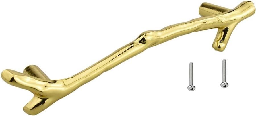 Lyxtiorn 6 Stuks Ladeknoppen Boomtak Goud 96mm