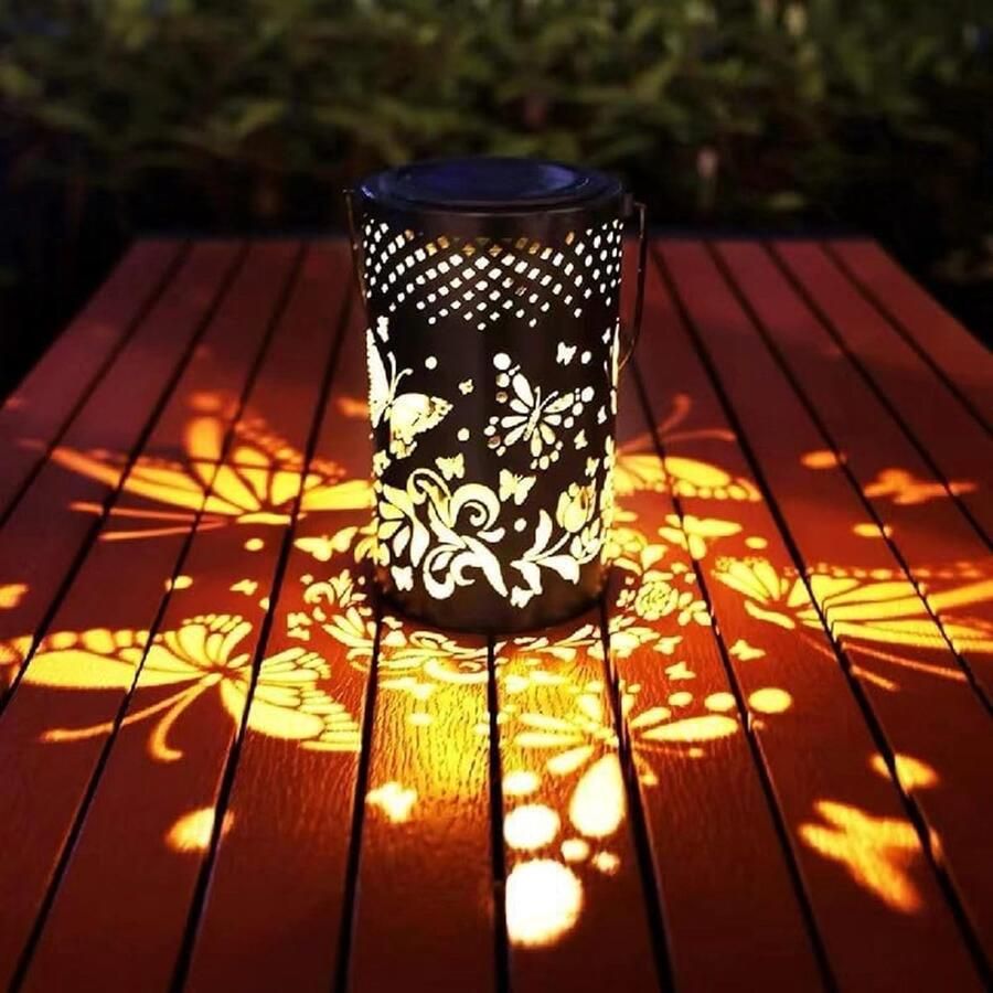 Lzwintrading Solar Tuinverlichting Solar Tuinverlichting Zonne Energie Solar Hanglamp Buiten Solar Lantaarn Solar Tafellamp Buiten Tuinverlichting Led Buiten Geschikt voor Tuin Gazon Tuinverlichting op Zonne Energie