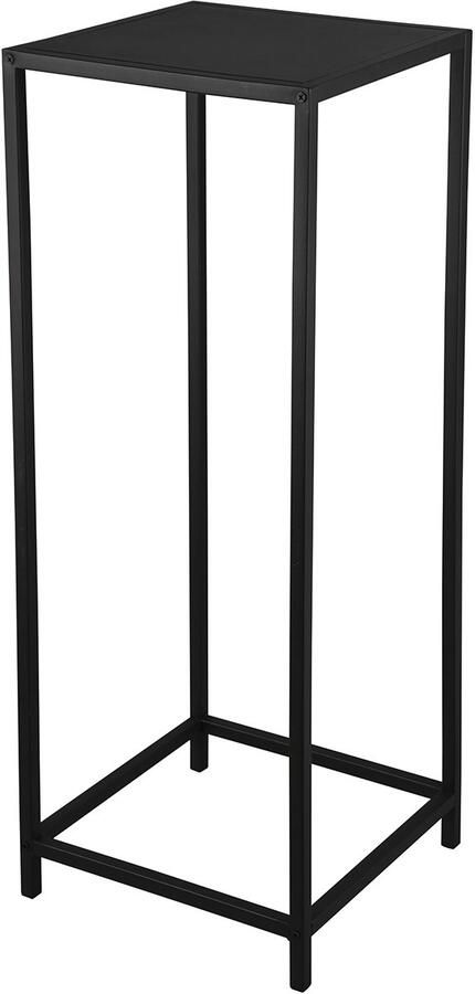 BES LED Bijzettafel Trion Koni XL Vierkant 31x31x80cm Zwart Metaal