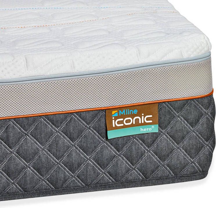 M line Iconic Hero 6 matras 100x210 matras Talalay latex Koudschuim Contour Support 7 comfortzones Firm matras Anti allergeen Anti huisstofmijt 100 dagen omruilgarantie