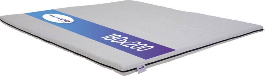 M line Wave topper 180 x 200 Topdekmatras Aircomfort laag Omdraaibare hardheid zacht & hard Anti allergeen Ademende topper Afritsbare en wasbare tijk
