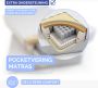 Maan matras 140 x 200 cm Hybrid Pocketvering 7 Comfortzones 25 cm dik Matras van hotel kwaliteit Gratis retourneren Duurzaam Anti bacterieel Ergonomisch & Hygiënisch - Thumbnail 2