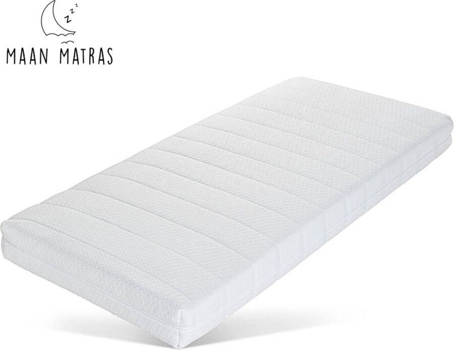 Maan matras Kindermatras 90x200 Eenpersoonsmatrassen 14 cm Anti-allergisch Wasbare hoes Matras 90x200 Koudschuim Poleyther