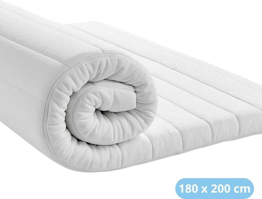 Maan matras Topper 180x200 Topmatras Topdekmatras- 8cm dik HR Koudschuim Afritsbaar en wasbaar CertiPUR Gecertificeerd Medium Hardheid Matrastopper - Foto 2